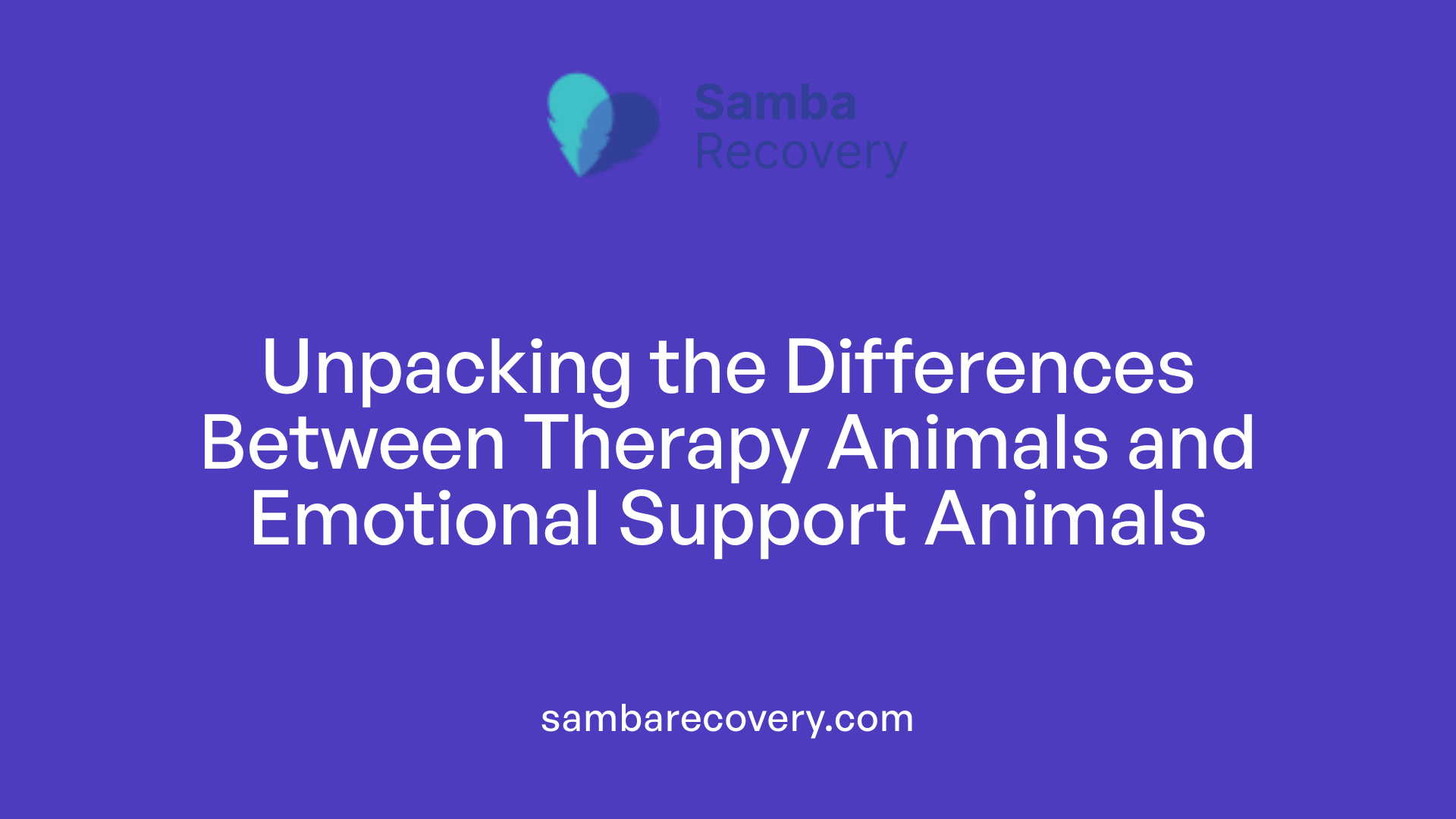 Unpacking the Differences Between Therapy Animals and Emotional Support Animals